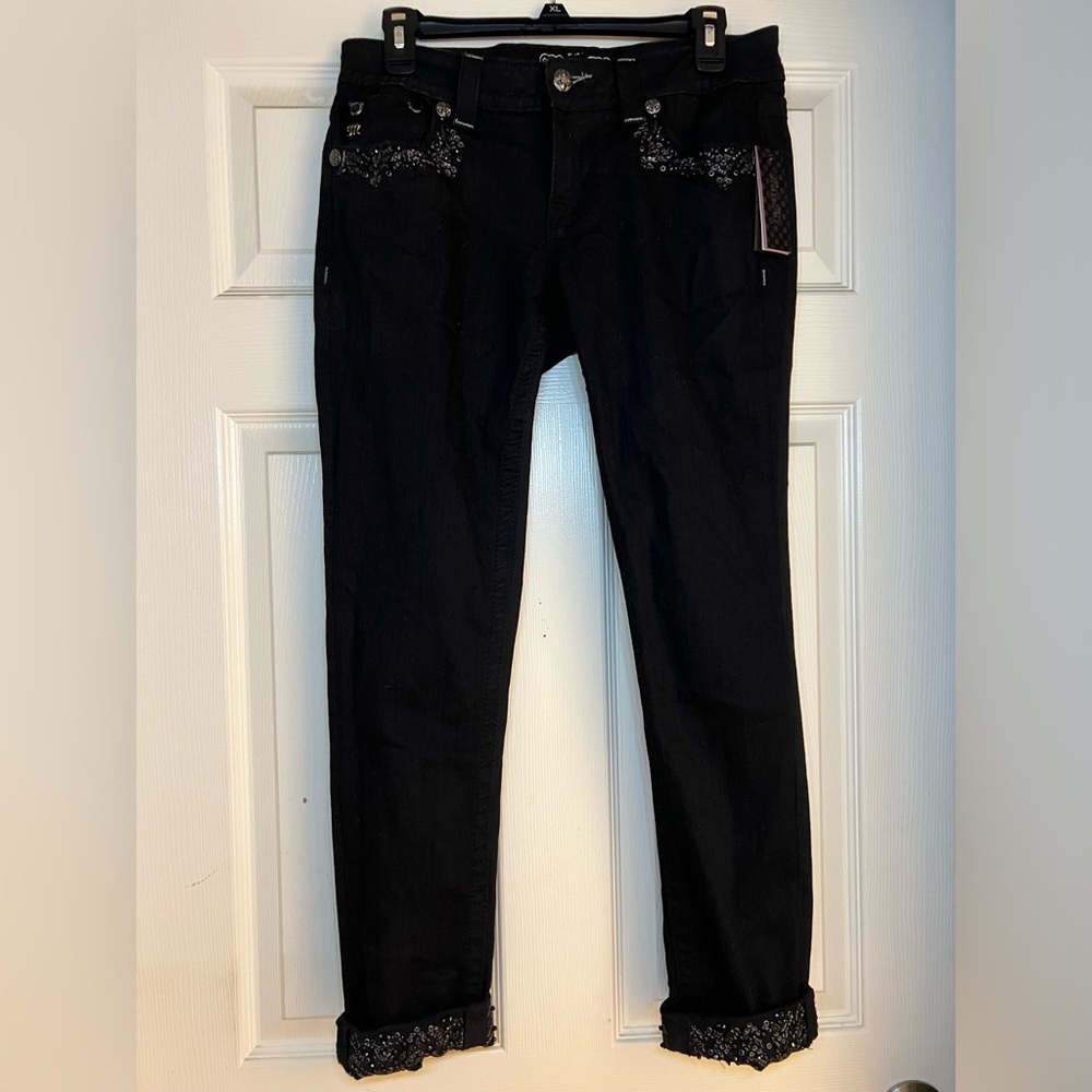 Miss Me size 28 cuffed jeans.